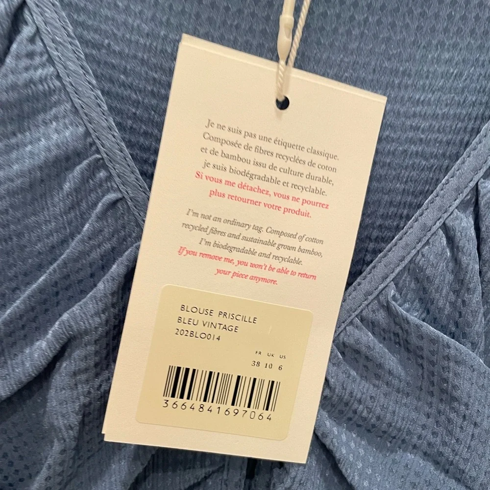 Sezane Pricille blouse 38 Silk - Picture 4 of 7